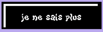 je ne sais plus