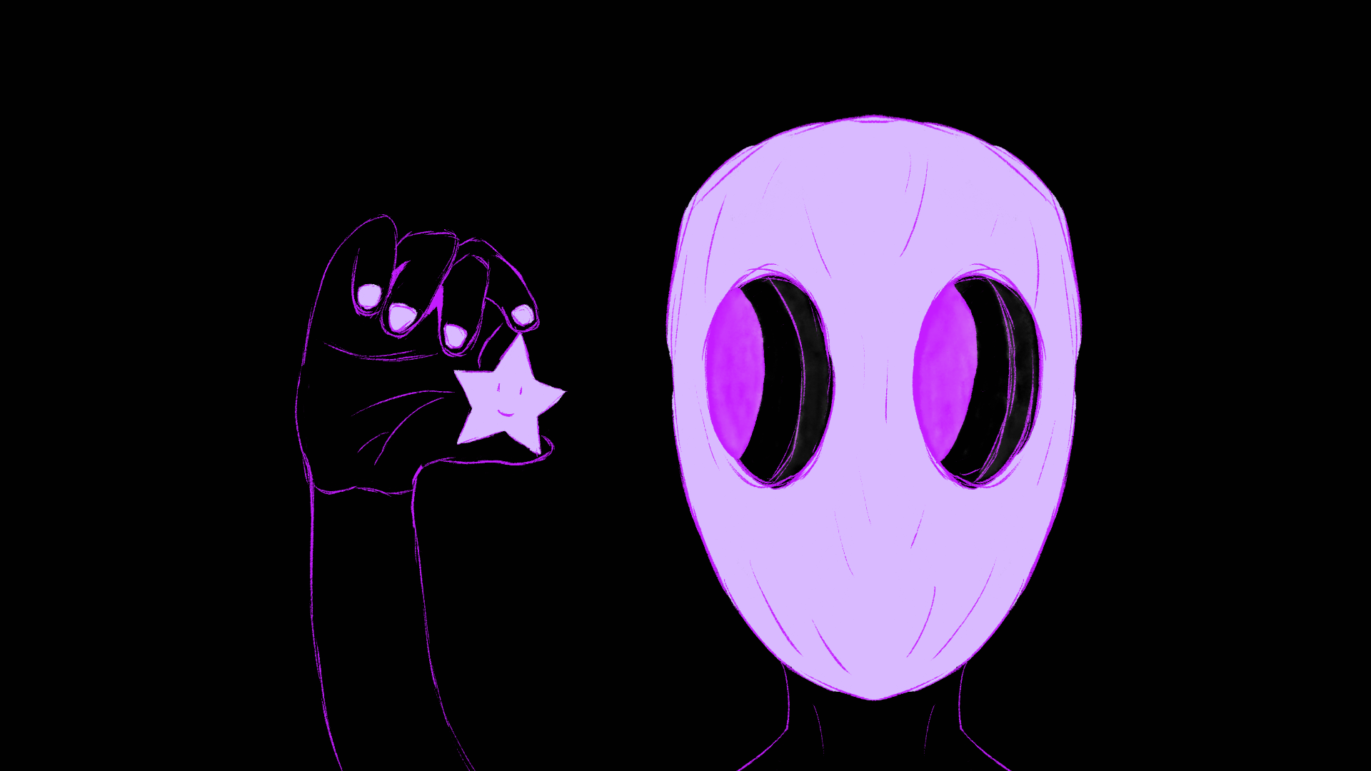 met une petite étoile sur ton masque